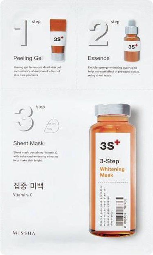 Missha 3-Step Whitening Mask - 25 ml - 1 stuk(s)