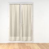 Douceur d'Intérieur Paar rechte stangdoorvoer (2 x 70 x 200 cm) mopshond linnen geweven voile