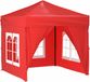 vidaXL Partytent, inklapbaar met zijwanden, rood, 2x2 meter