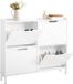 SoBuy Schoenenkast FSR100-W - Smalle Schoenenrek met 4 Kleppen - Wit
