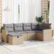 Maison Exclusive - Ensemble de meubles de jardin 6 pièces avec canapé et coussins, beige, en polyrotin