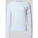 Lacoste Trui ronde hals hemelsblauw, Faux-uni