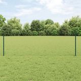 vidaXL Hexagonale omheining met palen, 25 x 0,6 m, PVC-coating op staal, Groen