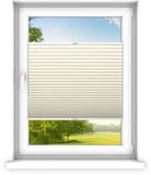 time4blinds - Plisségordijn zonder boren op maat gemaakt - Vouwgordijn - Plisségordijn privacy en zonwering - Eenvoudige installatie - Kant-en-klaar plisségordijn - 70x170 cm - Roomwit