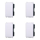 Eenpolige Plana Eenpolige schakelaar 1P 16A compatibel Plana kleur wit EV0401 kit 4 stuks
