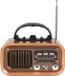 Unyqoos Radio portable avec Bluetooth et énergie solaire en couleur or