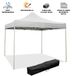 Tente pliante 3 x 3 Blanc avec revêtement PVC imperméable