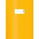 HERMA 7441 A4 Bast Geel, 25 stuks, schrifthoezen met etiketten en baststructuur van duurzaam en afwisbaar polypropyleenfolie, set voor schoolschriften, gekleurd