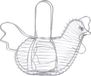KitchenCraft Kip Gevormd Eiermand Gemaakt van Verchroomd Draad - 34 x 26 x 24 cm