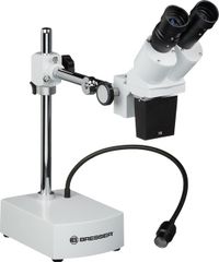 Bresser Biorit ICD CS Stéréomicroscope - Grossissement 10x - Blanc