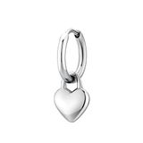 Brosway Einzel Ohrring Chakra für Damen aus Edelstahl und Kristallglas in der Farbe Silber, Länge: 18 mm, BHKE131