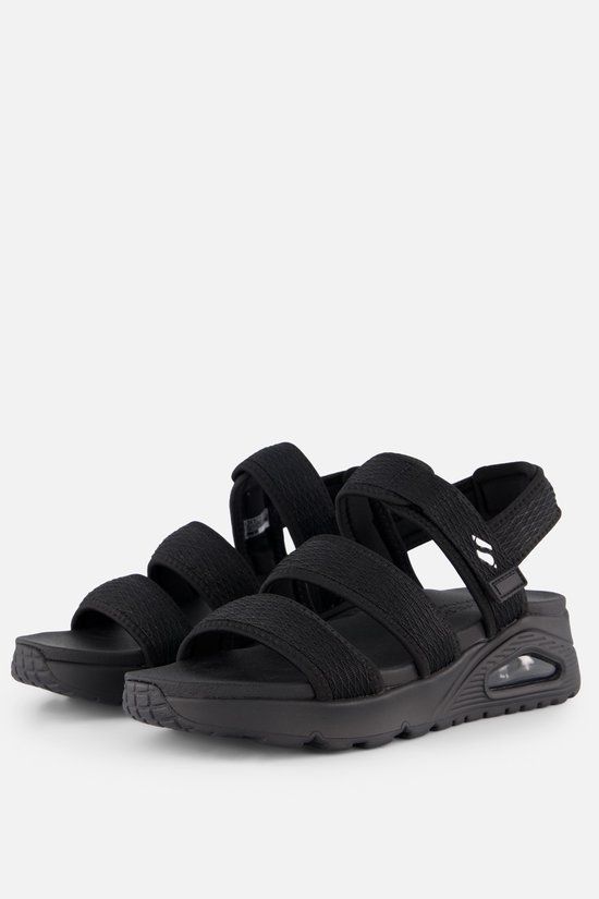 Skechers Uno Sandalen Zwart Textiel - Maat 38