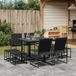 Maison Exclusive - Ensemble de jardin d'extérieur, 9 pièces, noir, en textile