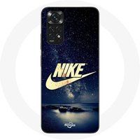 Nike Etui voor Xiaomi Redmi Note 11 4G Logo Goud Sterrennacht Maniacase