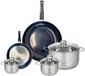 Fackelmann Set van 2 Koekenpannen 20 en 32 cm en 3 kookpotten 12, 14 en 24 cm Elo Prima Brillant