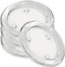 Trend Candles Ronde kaarsenhouder/kaars onderzetter - 4x - glas - 11 cm - voor stompkaarsen tot Dia 8 cm