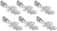 Merkloos Kerstboomversiering Vogels - 6x stuks - 15 cm - Zilveren glitter - op clip