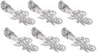 Merkloos Kerstboomversiering Vogels - 6x stuks - 15 cm - Zilveren glitter - op clip
