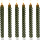 Merkloos Relaxdays LED dinerkaarsen - 6 stuks - khaki