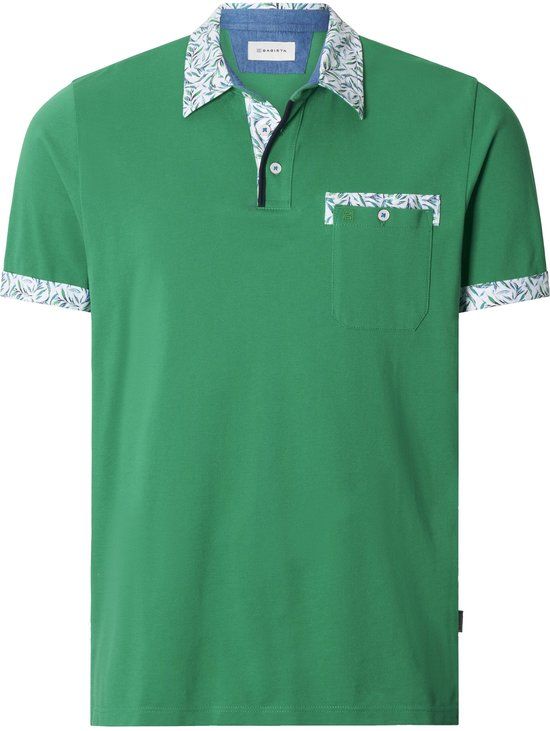 Babista heren Poloshirt - 60/62 - groen - Plus Size