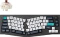 Keychron Q8 Max (Disposition Alice), clavier mécanique sans fil, QMK/VIA, disposition QWERTY (États-Unis), avec bouton, couleur : noir carbone, commutateurs : Gateron Jupiter Brown, modèle : Q8M-M3