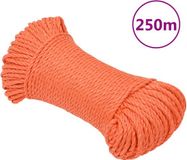 vidaXL Werktouw 3 mm 250 m polypropeen oranje