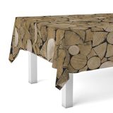 Martina Home Tafelkleed van wasdoek Trunks Brown 220 x 140 cm