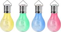 Merkloos Solar hanglampenbolletje - Roze - Tuinverlichting op zonne-energie - 15 cm