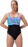 Speedo Dames Conteclipse Shaping Badpak Zwart & Blauw - Maat 48