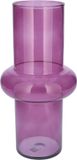 Bellatio Design Bloemenvaas - paars transparant gerecycled glas - 15 x 31 cm - vaas