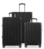Hauptstadtkoffer Q-Damm - 3-delige kofferset, cabinetrolley 54 cm, middelgrote koffer 68 cm en grote reiskoffer 78 cm, ABS hardschaal, TSA, zwart