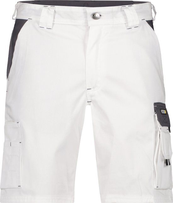 DASSY Roma Werkshort - Wit/Cementgrijs - Maat 50