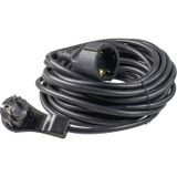 as - Schwabe 51022 PVC Verlengkabel met Platte Stekker voor Gebruik Binnenshuis, IP20, 230V/16A, 10 meter Kabellengte, Wit