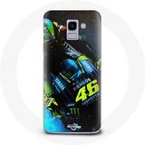 Manicase Hoesje voor Samsung Galaxy J6 2018 Valentino Rossi Moto GP racepiloot