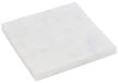 5Five Onderzetters voor glazen - marmer - 4x stuks - vierkant - wit - 10 x 10 cm - inclusief zwarte standaard