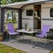 Mojawo Set de 3 chaises de camping, meubles d'extérieur, camping, Aluminium, L70 x L50 x H59 cm, violet
