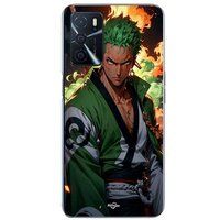 Maniacase Hoesje voor Oppo A16 One piece Zoro manga anime 3D art