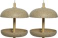 Decoris mangeoire à oiseaux - 2x - Bamboe Hout - Lichtbruin - 21 x 25 cm