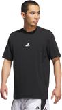 adidas Performance Heren Zwart Katoen L Korte Mouw Effen adidas Basketball T-shirt