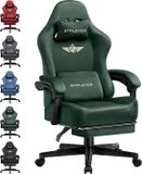 GTPLAYER - Gamingstoel van Stof - Met Pocketvering en Hoge Rugleuning - Groen