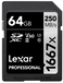 Lexar SDXC 64GB UHS-II Class 10 - 250MB/s Read, 90MB/s Write