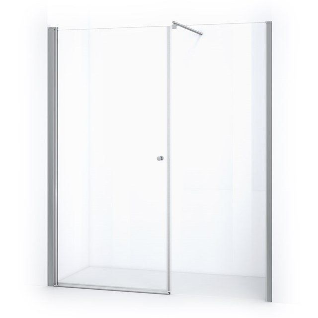 Maxaro Douchewand met Draaideur Zircon Comfort 185cm Chroom - 6095820082064