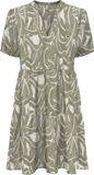 ONLY - ONLNOVA LIFE VIS S/S THEA DRESS WVN - Dames - Mini jurken - S - Viscose - Vaporous Gray