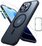 ESR Classic Pro HaloLock Hoesje + Tempered Glass Geschikt voor Apple iPhone 16 Pro | Back Cover Compatibel met MagSafe met Screen Protector | Camera Bescherming | Frosted Zwart