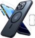 ESR Classic Pro HaloLock Hoesje + Tempered Glass Geschikt voor Apple iPhone 16 Pro | Back Cover Compatibel met MagSafe met Screen Protector | Camera Bescherming | Frosted Zwart
