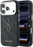 Guess Backcover hoesje voor Apple iPhone 18 Pro Max - HC 4G PU & Big Resin Logo - Zwart