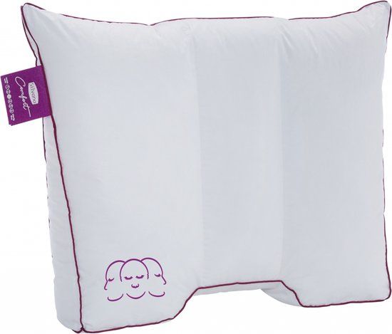 Silvana Comfort Hoofdkussen - Katoen Mix - Paars - 70x60cm
