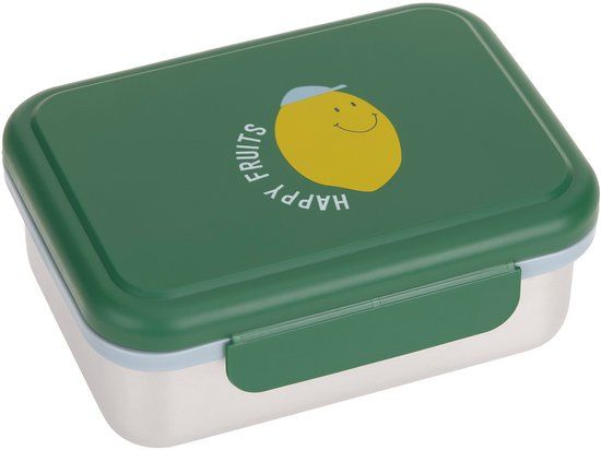 Lässig Happy Fruits Lunchbox RVS - Groen