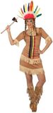 Atosa Indianen verkleed kostuum - Indianen verkleed jurkje voor dames - carnavalskleding - voordelig geprijsd 38/40