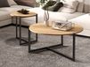 OLADIN Lot de 2 tables basses chêne vieilli